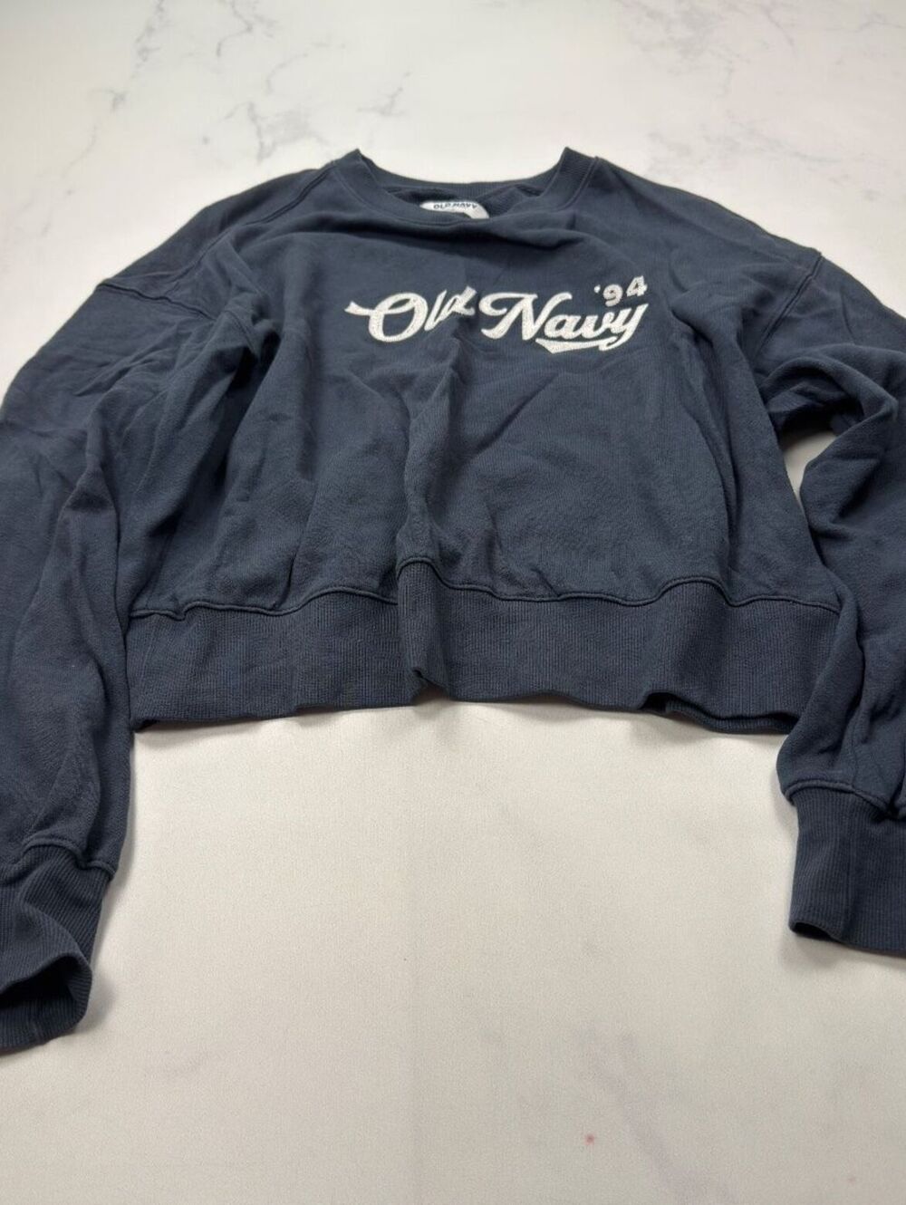 Old Navy 94 Sweater Sweatshirt Navy 2010s Classic Style - Womens S